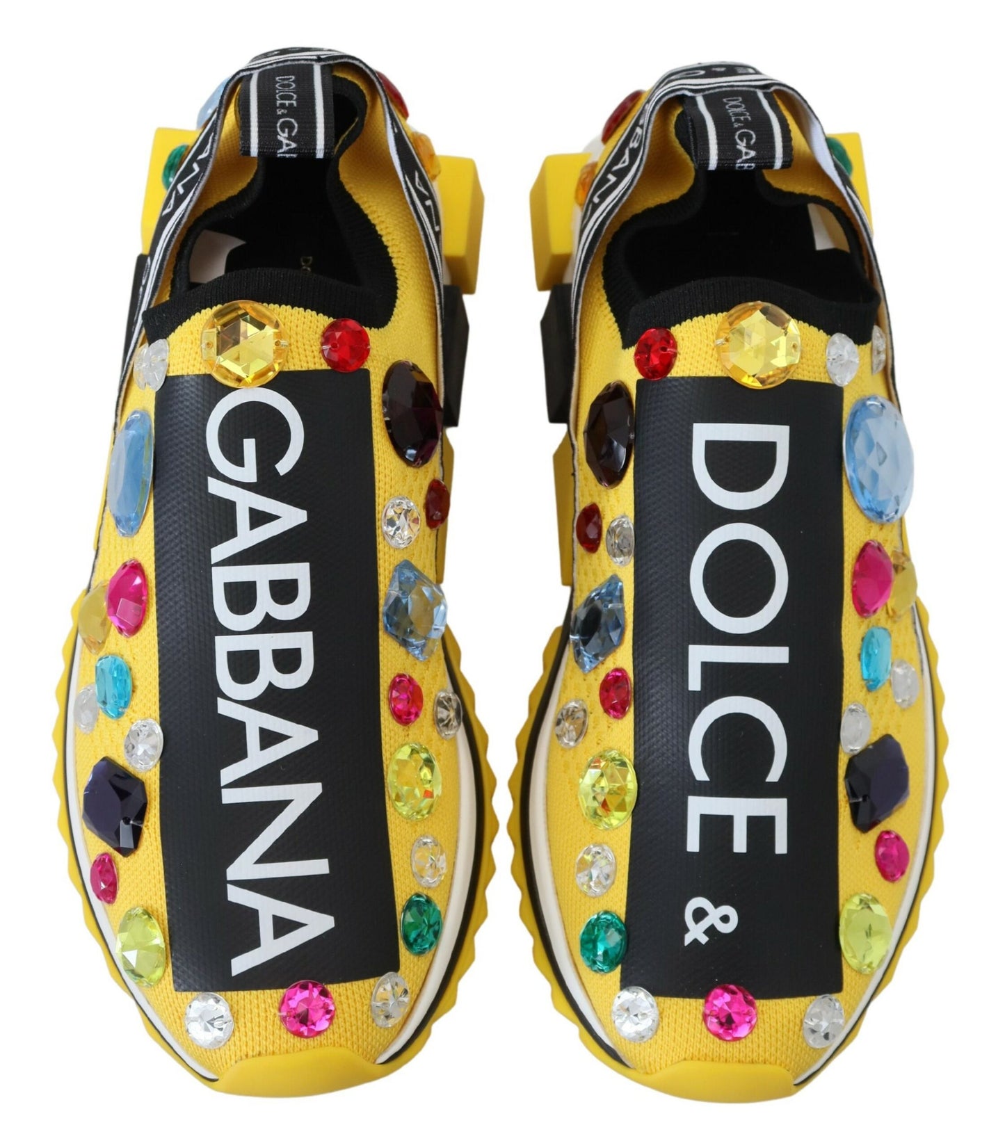 Dolce & Gabbana Exquisite Yellow Techno Fabric Sneakers