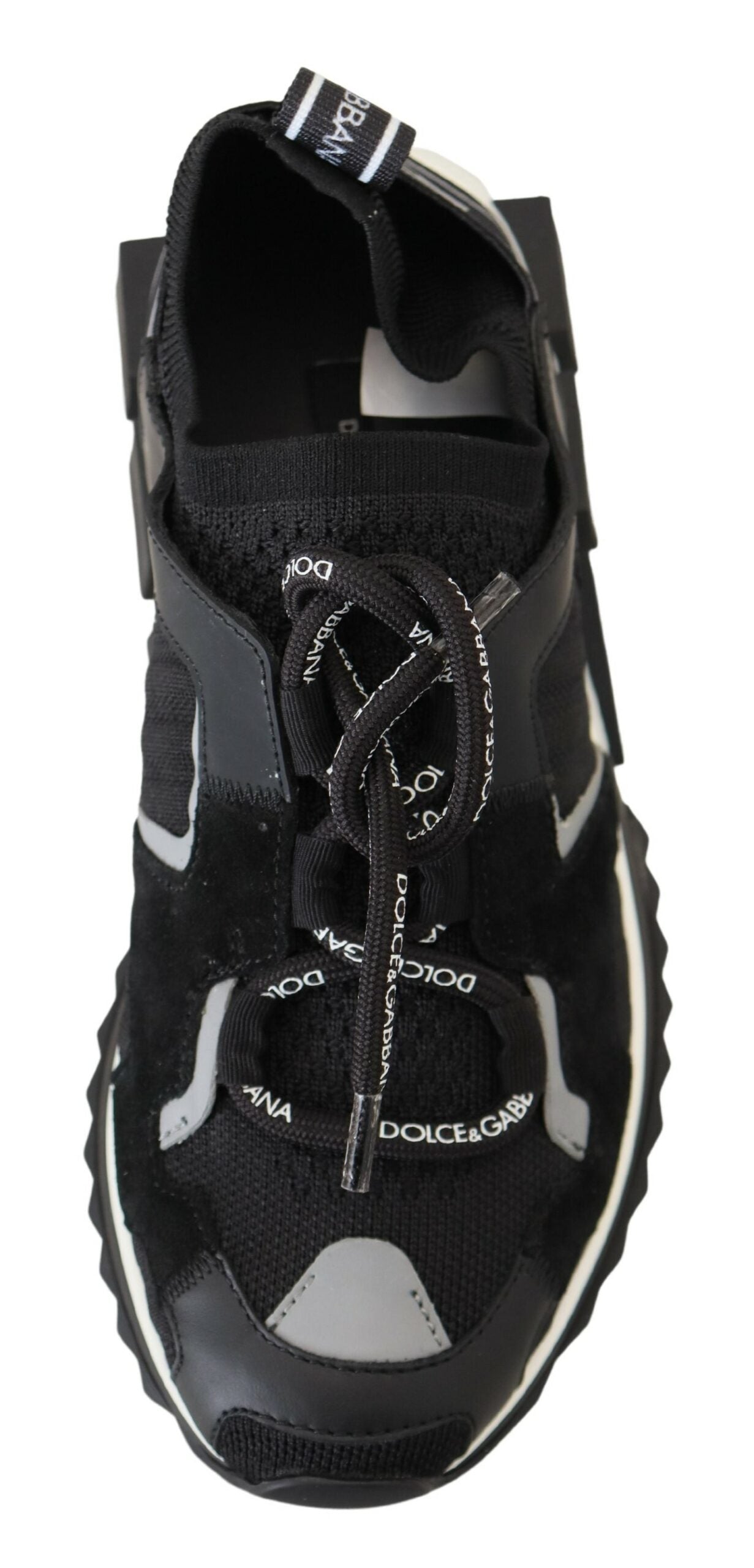 Dolce & Gabbana Black Mesh Sorrento Trekking Sneakers Shoes