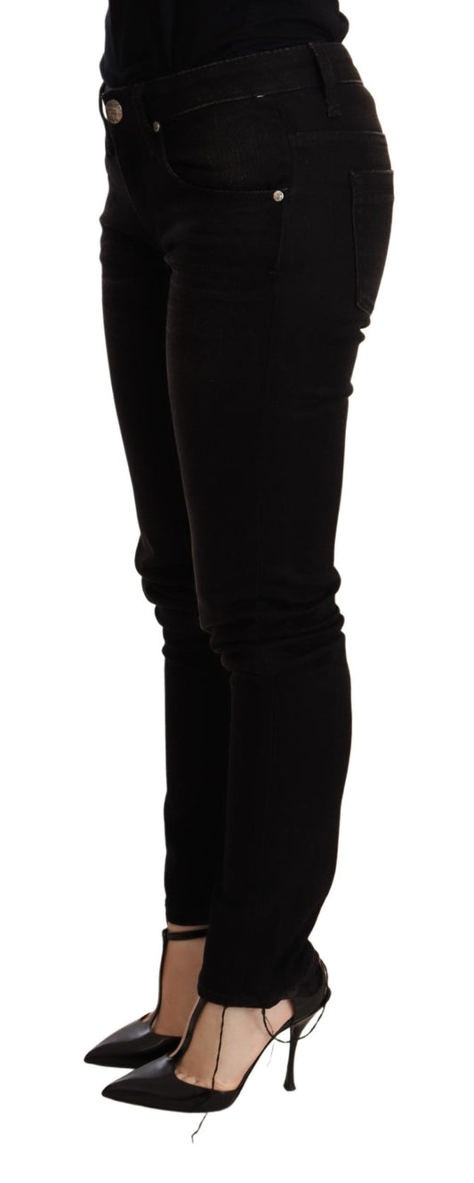 Acht Black Low Waist Skinny Denim Trouser