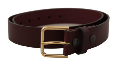 Dolce & Gabbana Chic Brown Leather Belt – Timeless Elegance