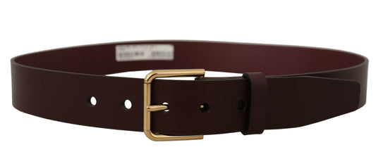 Dolce & Gabbana Chic Brown Leather Belt – Timeless Elegance