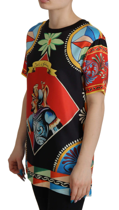 Dolce & Gabbana Glamourous Multicolor Silk Top