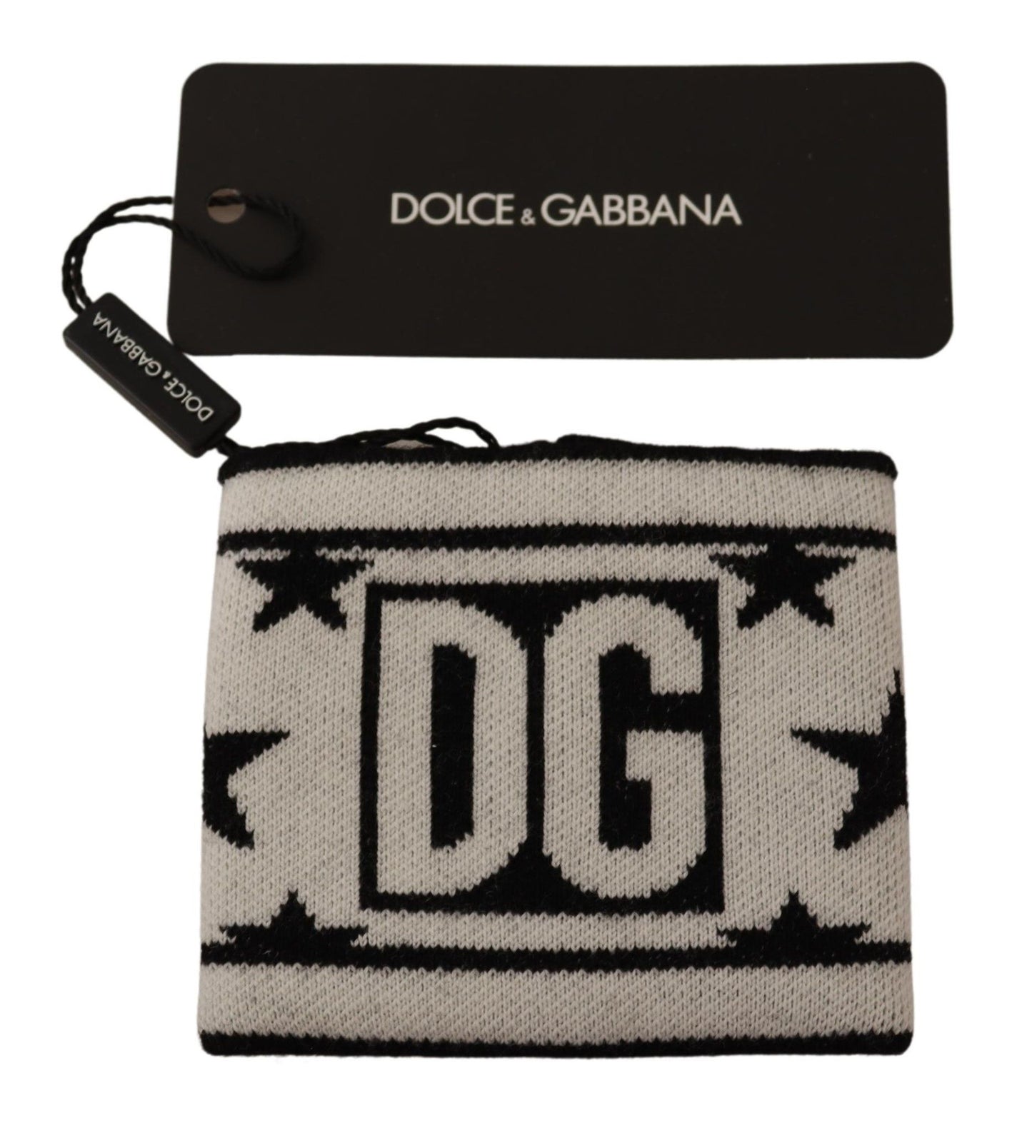 Dolce & Gabbana Elegant Black and White Wool Wristband