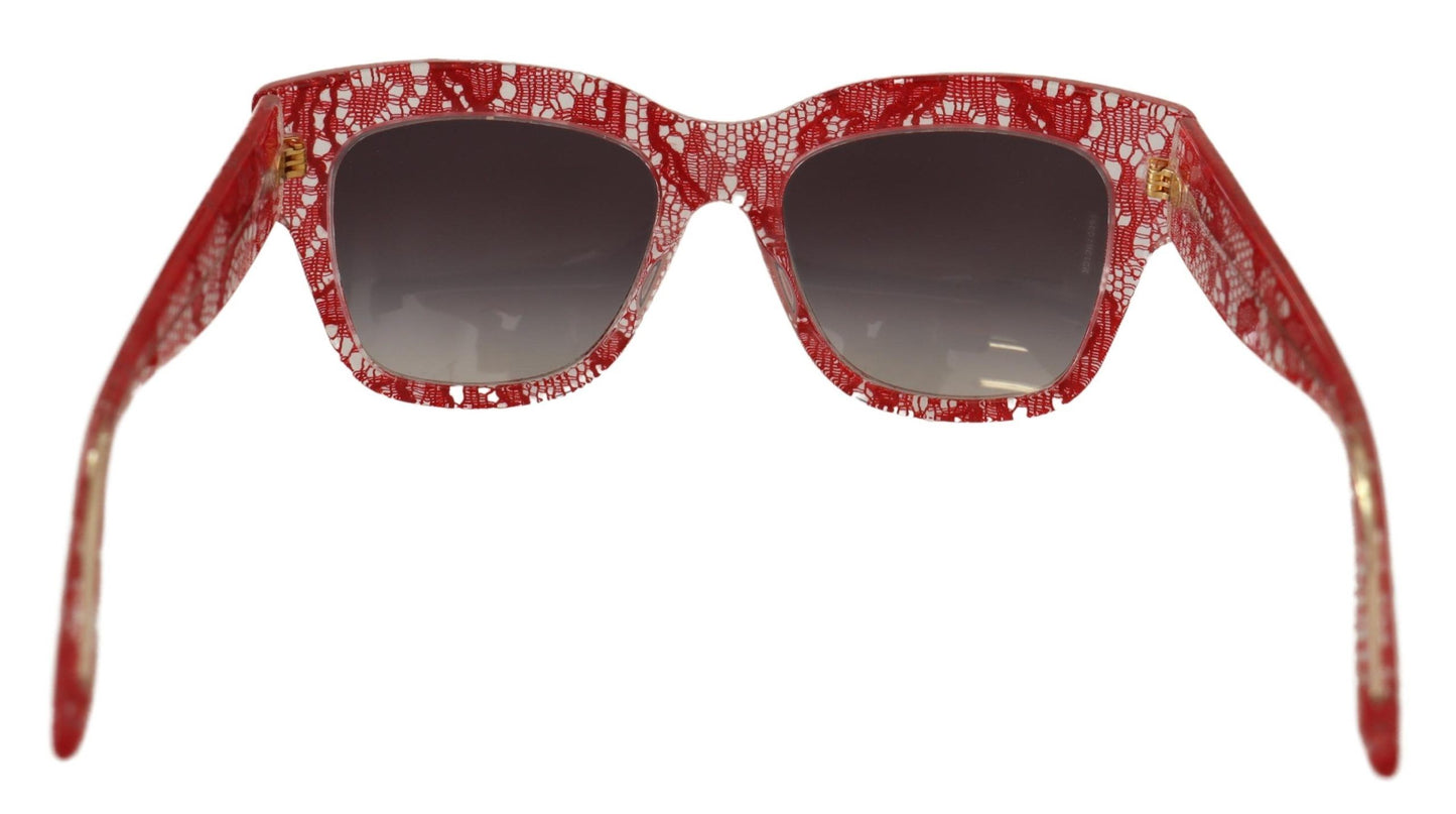 Dolce & Gabbana Sicilian Lace-Inspired Red Sunglasses