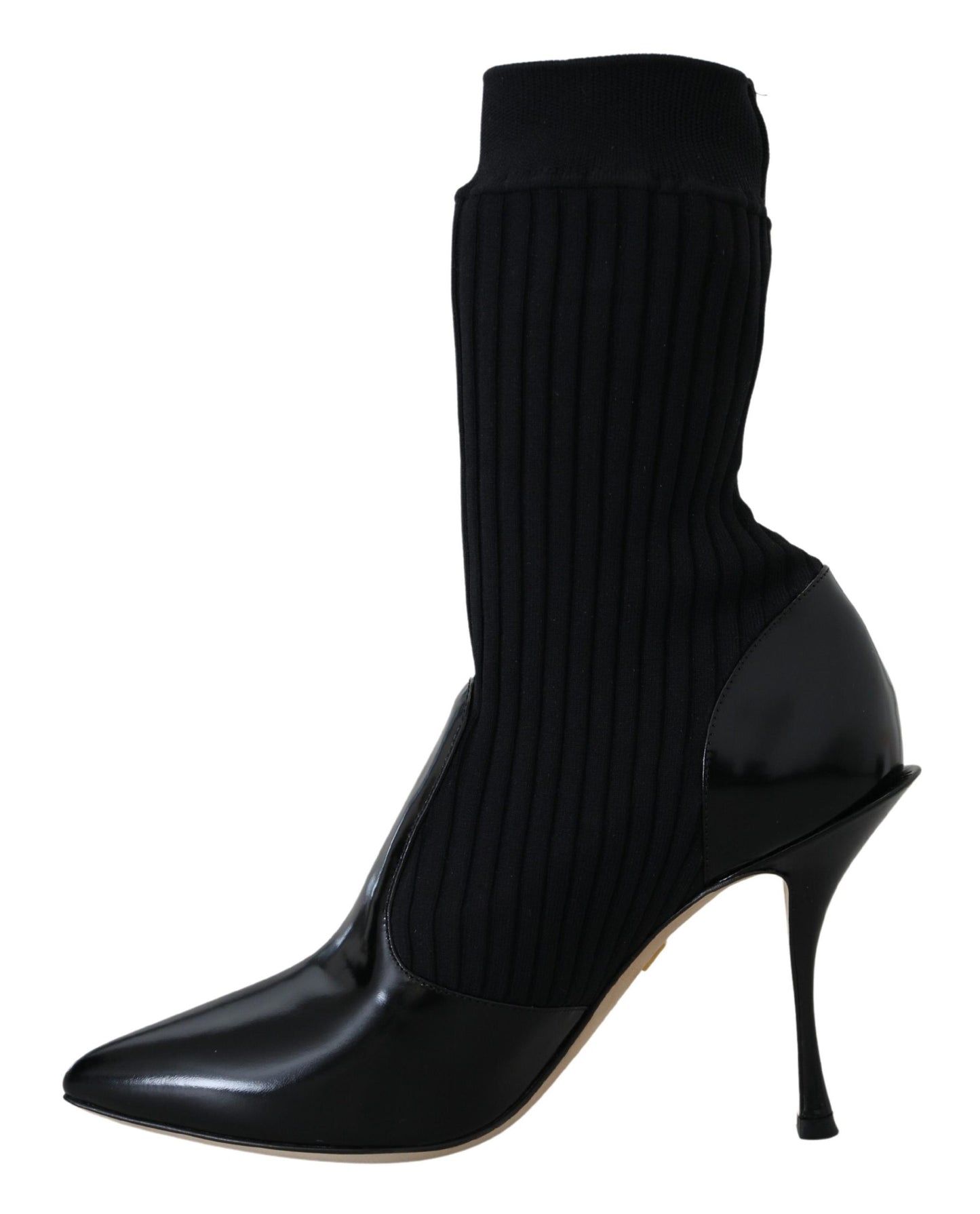 Dolce & Gabbana Black Socks Stiletto Heels Booties Shoes