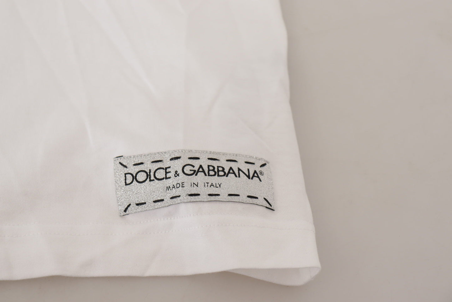 Dolce & Gabbana Elegant Collared Polo T-Shirt in Pristine White