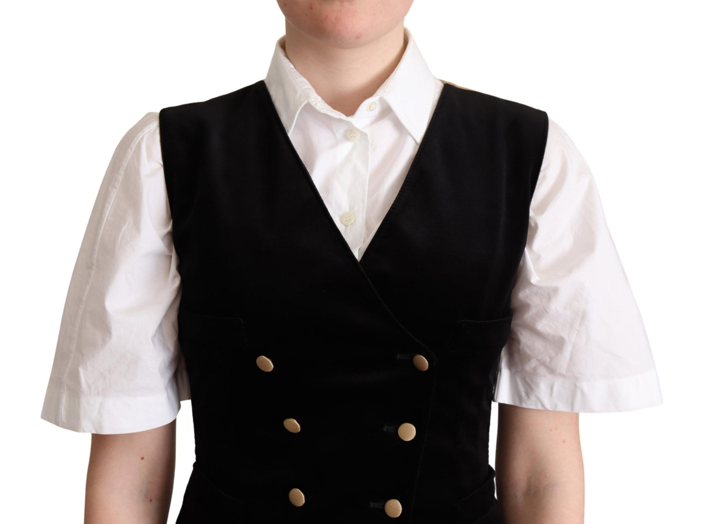 Dolce & Gabbana Elegant Sleeveless Velvet Waistcoat