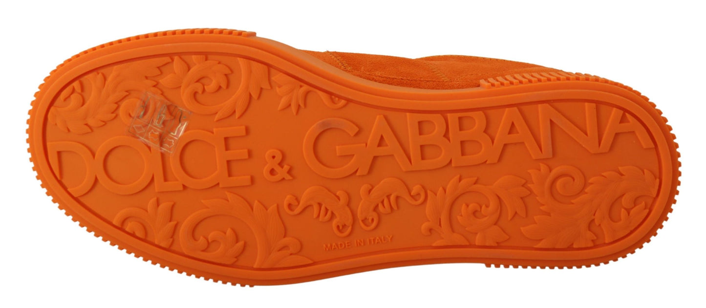 Dolce & Gabbana Orange Leather P.j. Tucker Sneakers Shoes