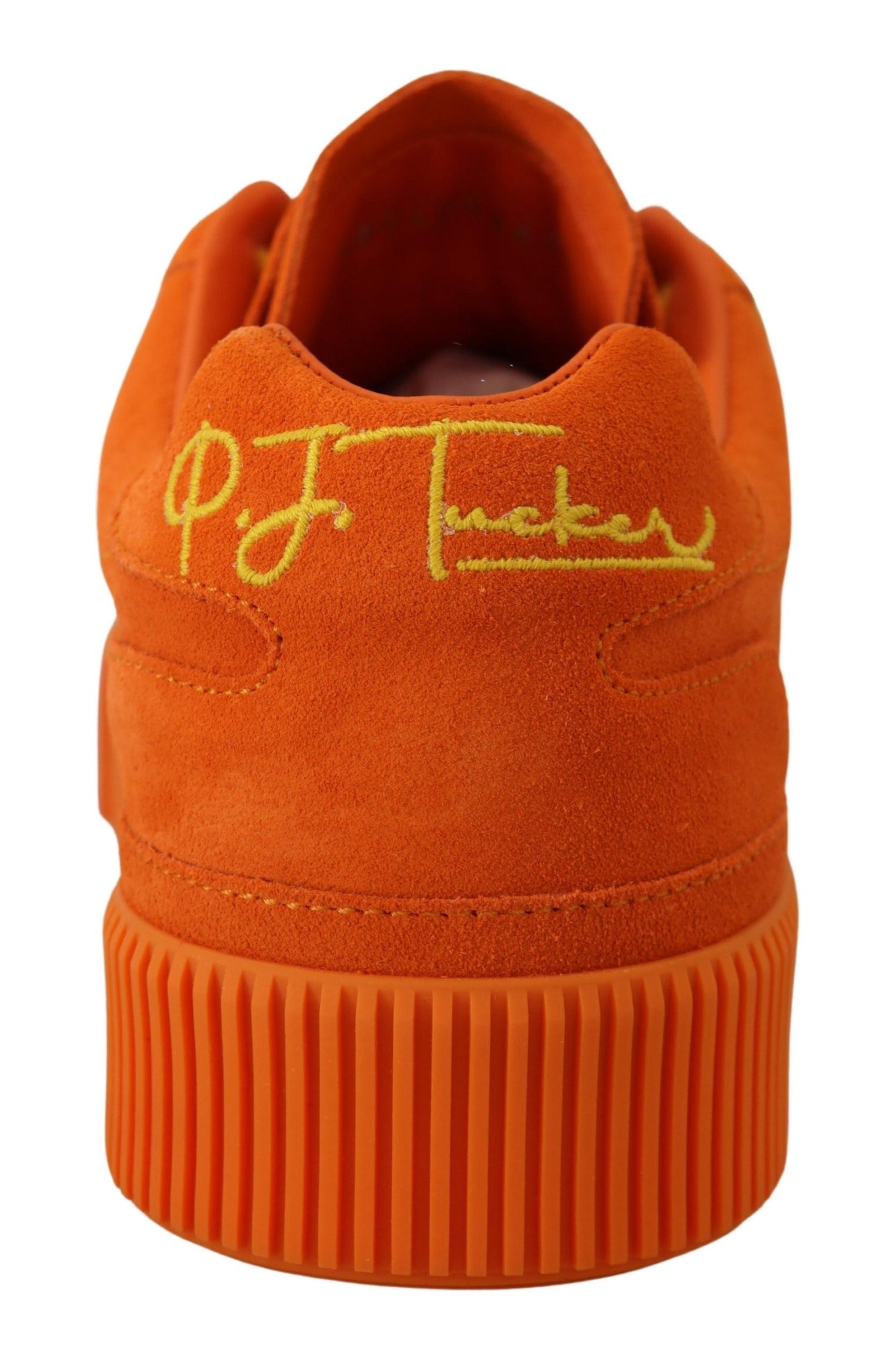 Dolce & Gabbana Orange Leather P.j. Tucker Sneakers Shoes