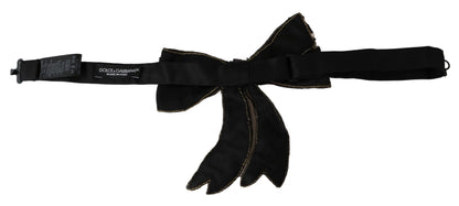 Dolce & Gabbana Elegant Silk Rhinestone Bow Tie