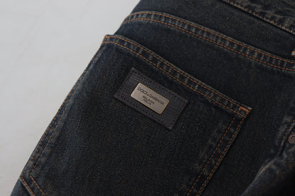 Dolce & Gabbana Blue Cotton Skinny Denim Jeans