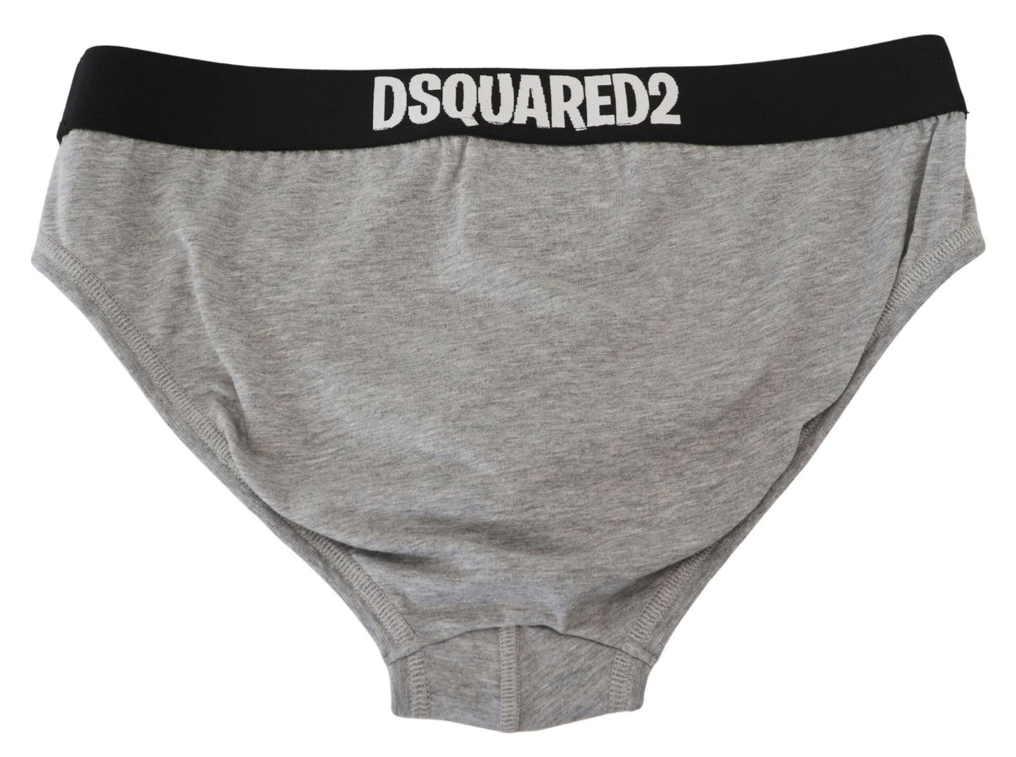 Dsquared² Elegant Gray Cotton Stretch Briefs