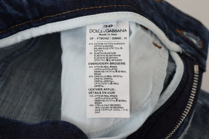 Dolce & Gabbana High Waist Skinny Designer Jeans in Blue