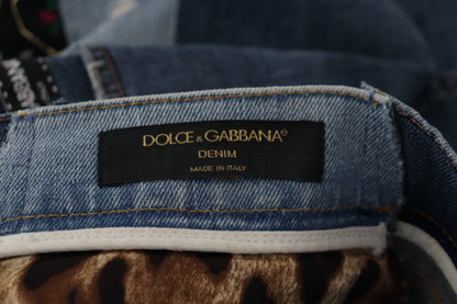 Dolce & Gabbana High-Waist Multicolor Wide-Cut Jeans