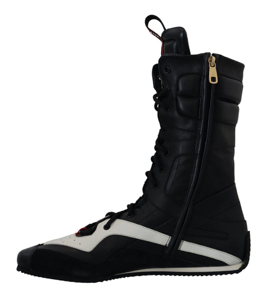 Dolce & Gabbana Multicolor Leather High-Top Sneakers