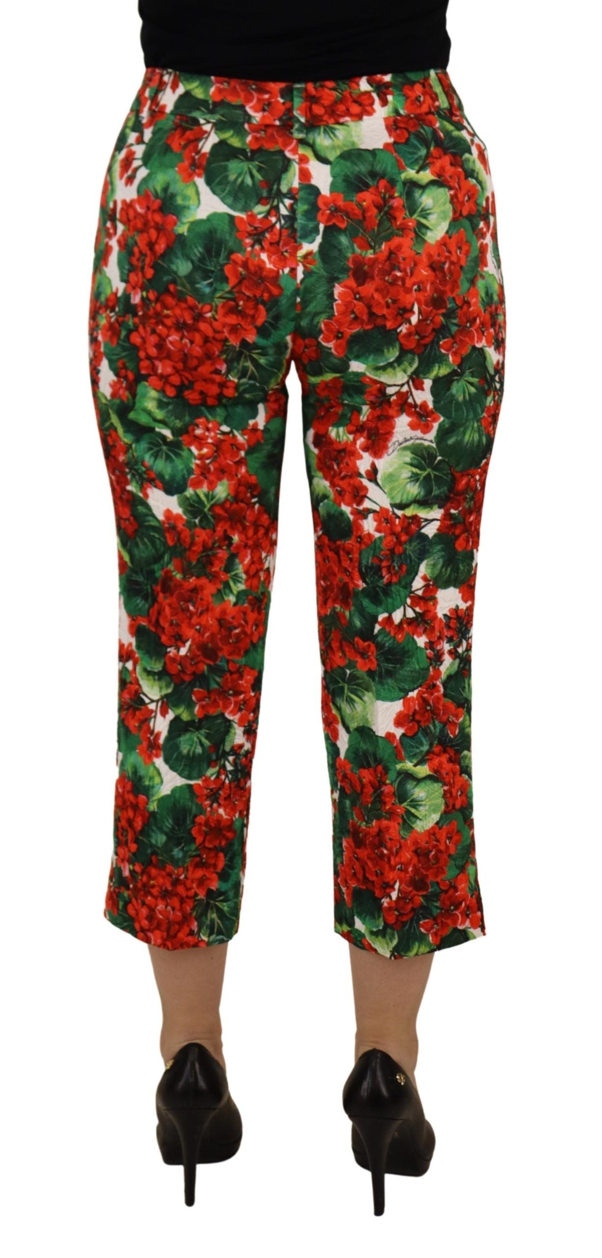 Dolce & Gabbana Chic Cropped Mid Waist Pants - Multicolor