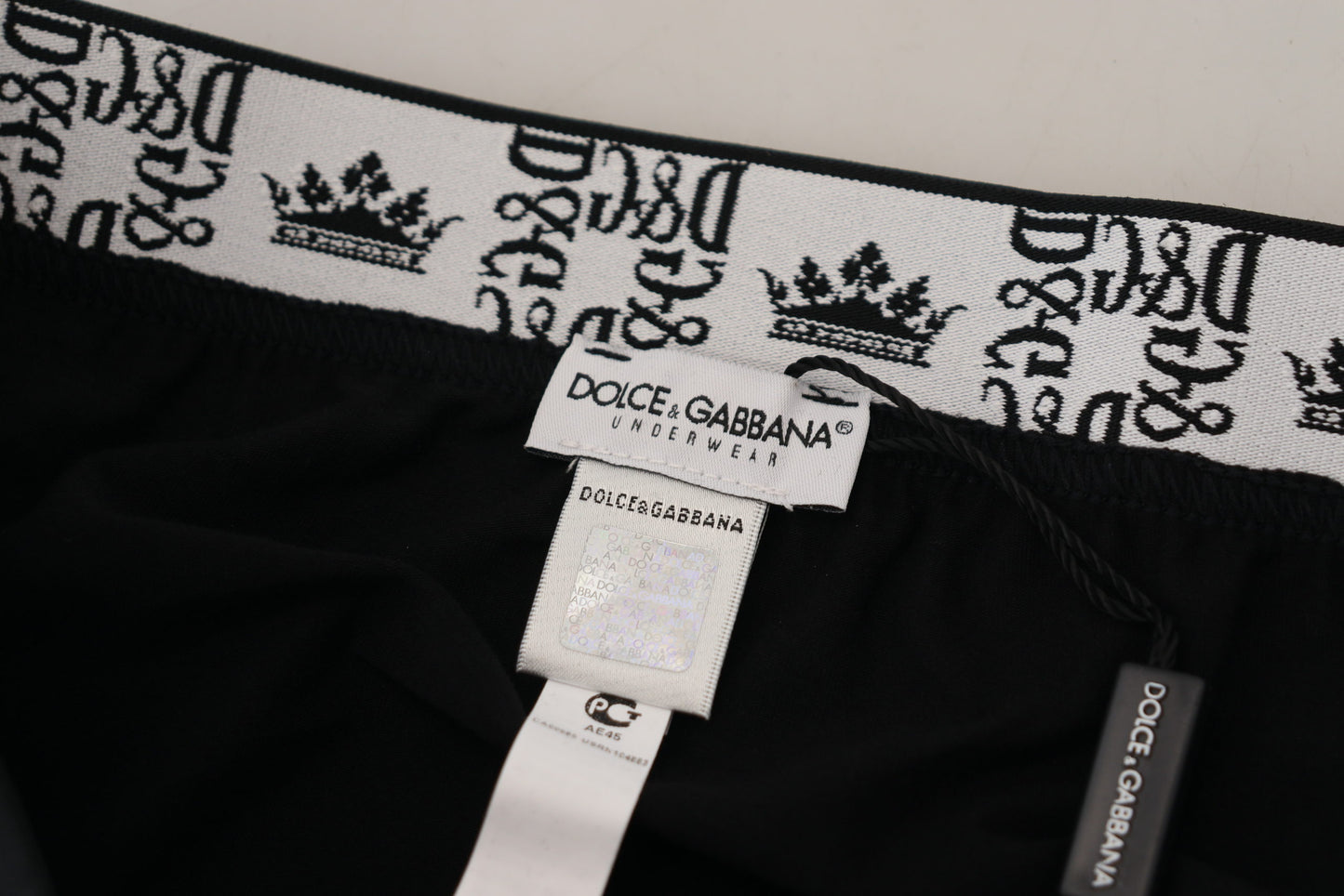 Dolce & Gabbana Black Cotton Stretch Midi Brief Underwear