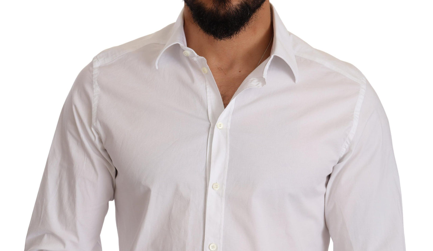 Dolce & Gabbana Elegant Slim Fit White Dress Shirt