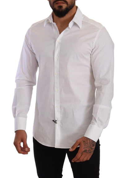 Dolce & Gabbana Elegant Slim Fit White Dress Shirt