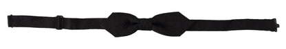 Dolce & Gabbana Elegant Black Silk Bow Tie