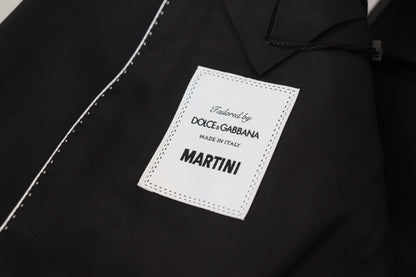 Dolce & Gabbana Elegant Black Martini Two-Piece Suit