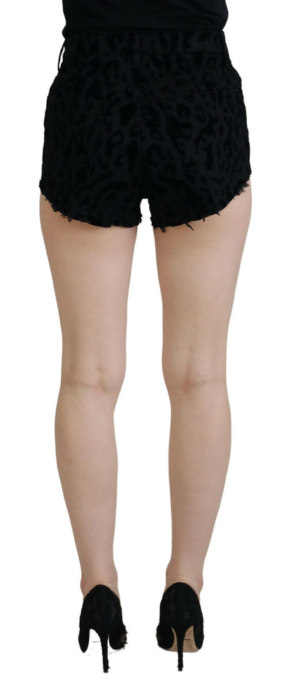 Dolce & Gabbana Elegant High Waist Denim Hot Pants Shorts