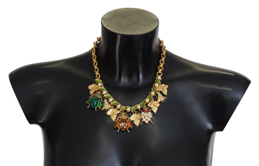 Dolce & Gabbana Elegant Multicolor Crystal Statement Necklace