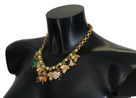 Dolce & Gabbana Elegant Multicolor Crystal Statement Necklace