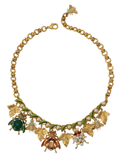 Dolce & Gabbana Elegant Multicolor Crystal Statement Necklace