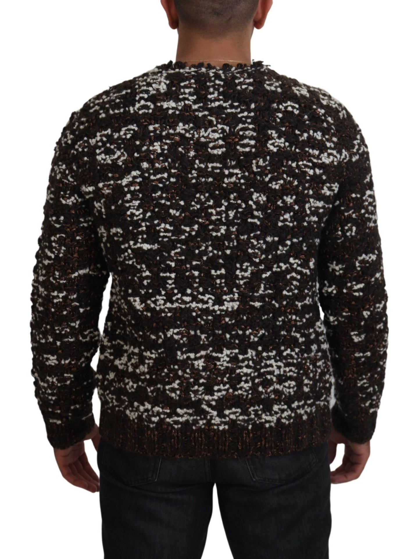 Dolce & Gabbana Elegant Bronze Knit Pullover Sweater