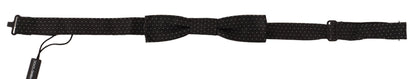 Dolce & Gabbana Elegant Black and White Silk Bow Tie