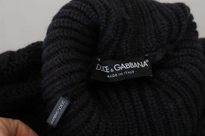 Dolce & Gabbana Elegant Black Wool-Cashmere Pullover Sweater