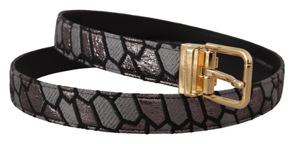 Dolce & Gabbana Multicolor Leather Statement Belt