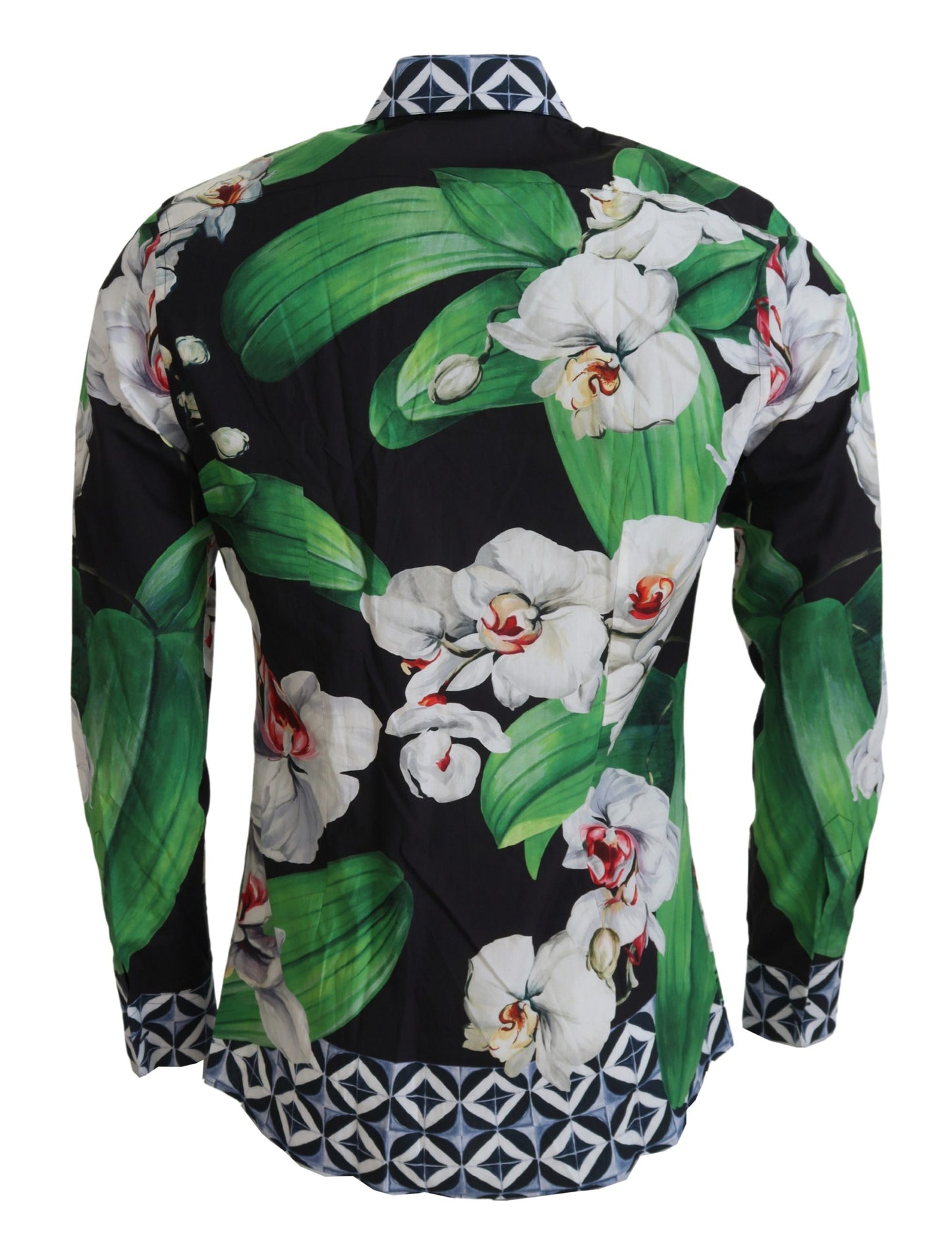 Dolce & Gabbana Multicolor Floral Slim Gold Formal Shirt