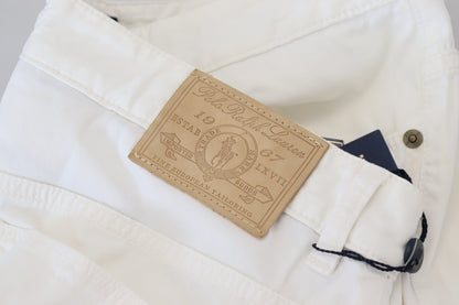 Ralph Lauren Elegant Ivory Straight-Fit Denim Jeans