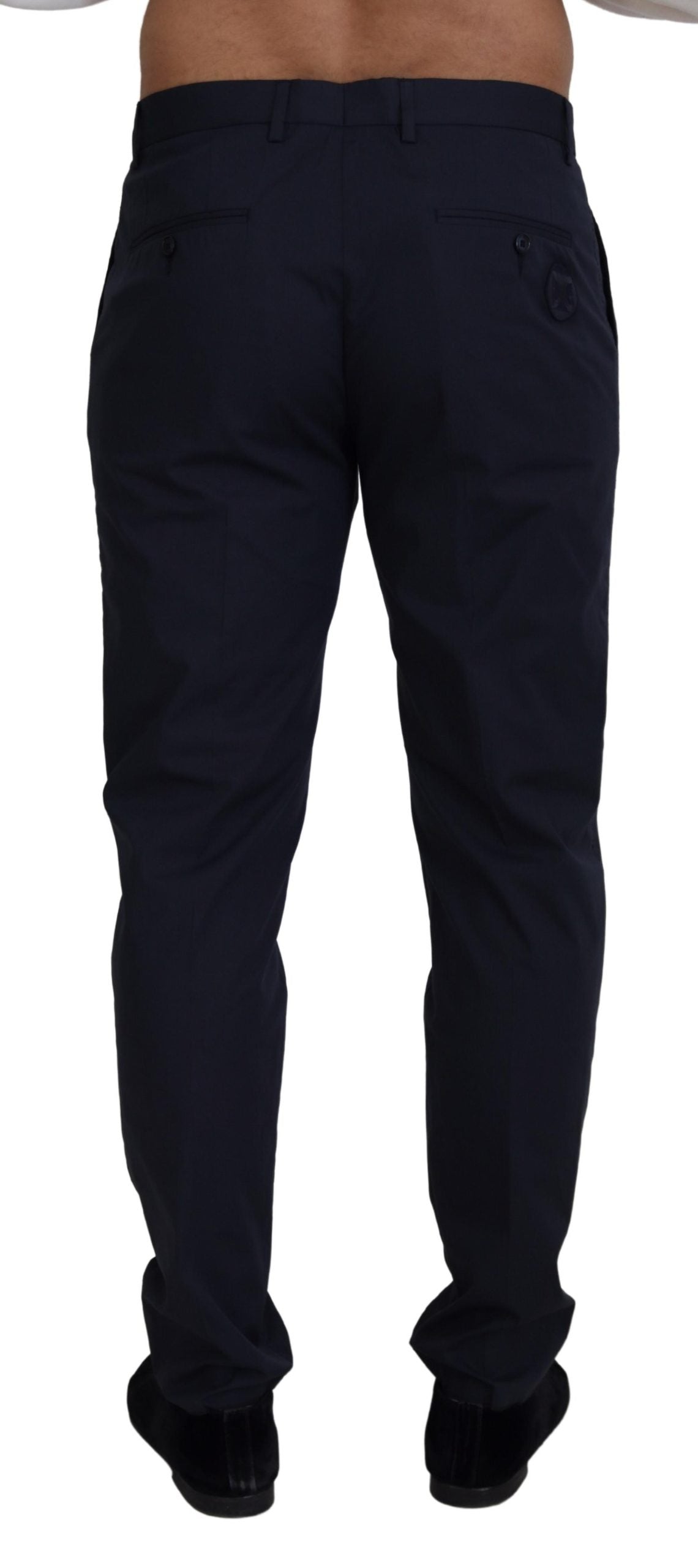 Dolce & Gabbana Blue Cotton Chino Formal Pants