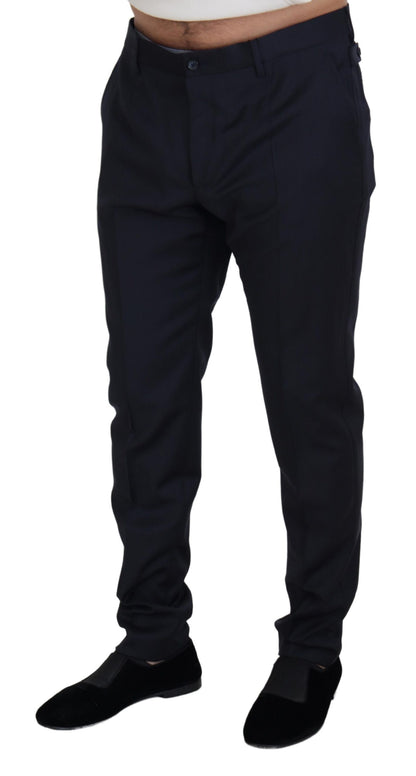 Dolce & Gabbana Blue Wool Chino Formal Pants