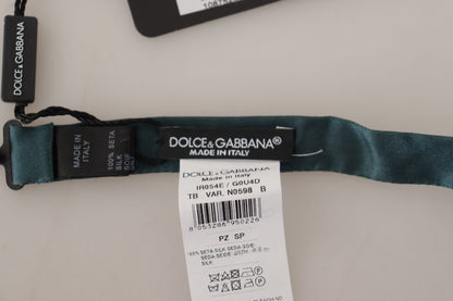 Dolce & Gabbana Elegant Green Silk Bow Tie