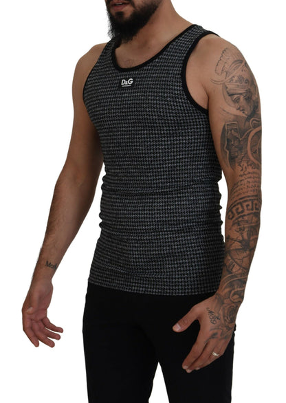 Dolce & Gabbana Elegant Sleeveless Plaid Tank Top