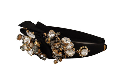 Dolce & Gabbana Elegant Crystal Embellished Silk Diadem