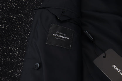 Dolce & Gabbana Sleek Patterned Wool Double Breasted Jacket