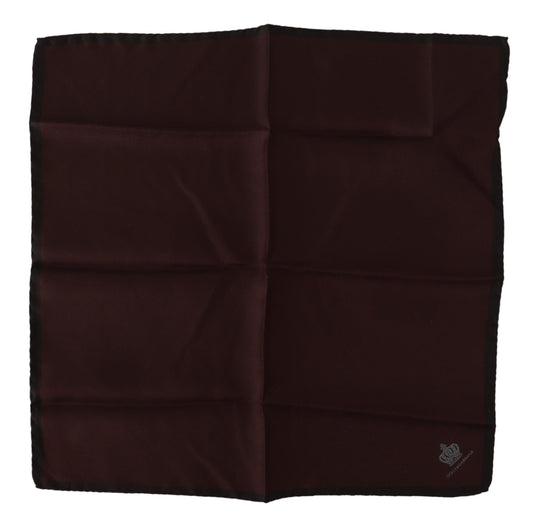 Dolce & Gabbana Maroon Square Handkerchief 100% Silk Scarf