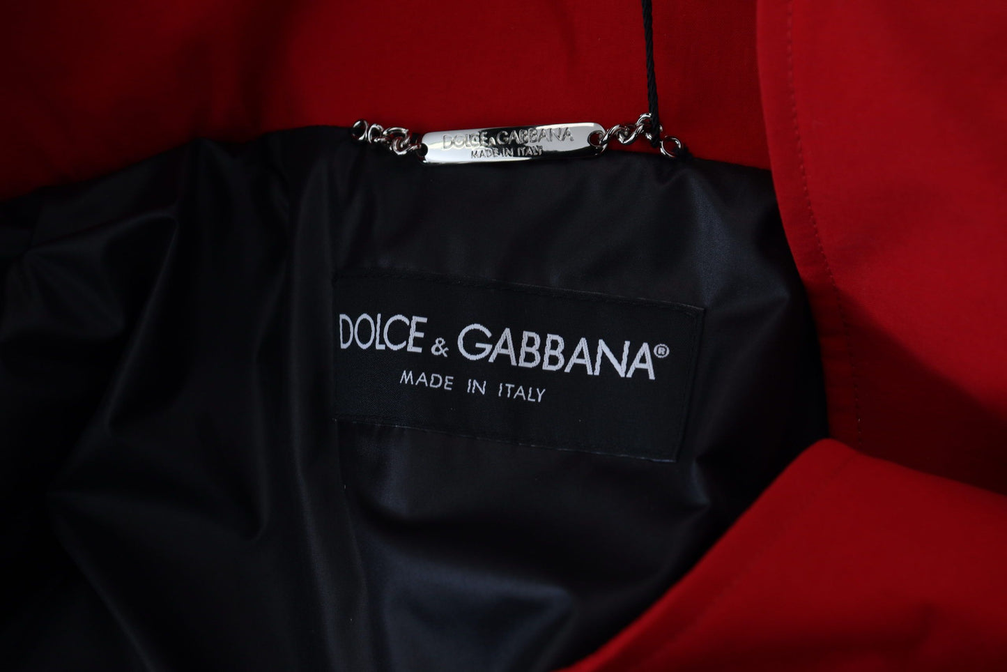 Dolce & Gabbana Sleek Red Lightweight Windbreaker Jacket