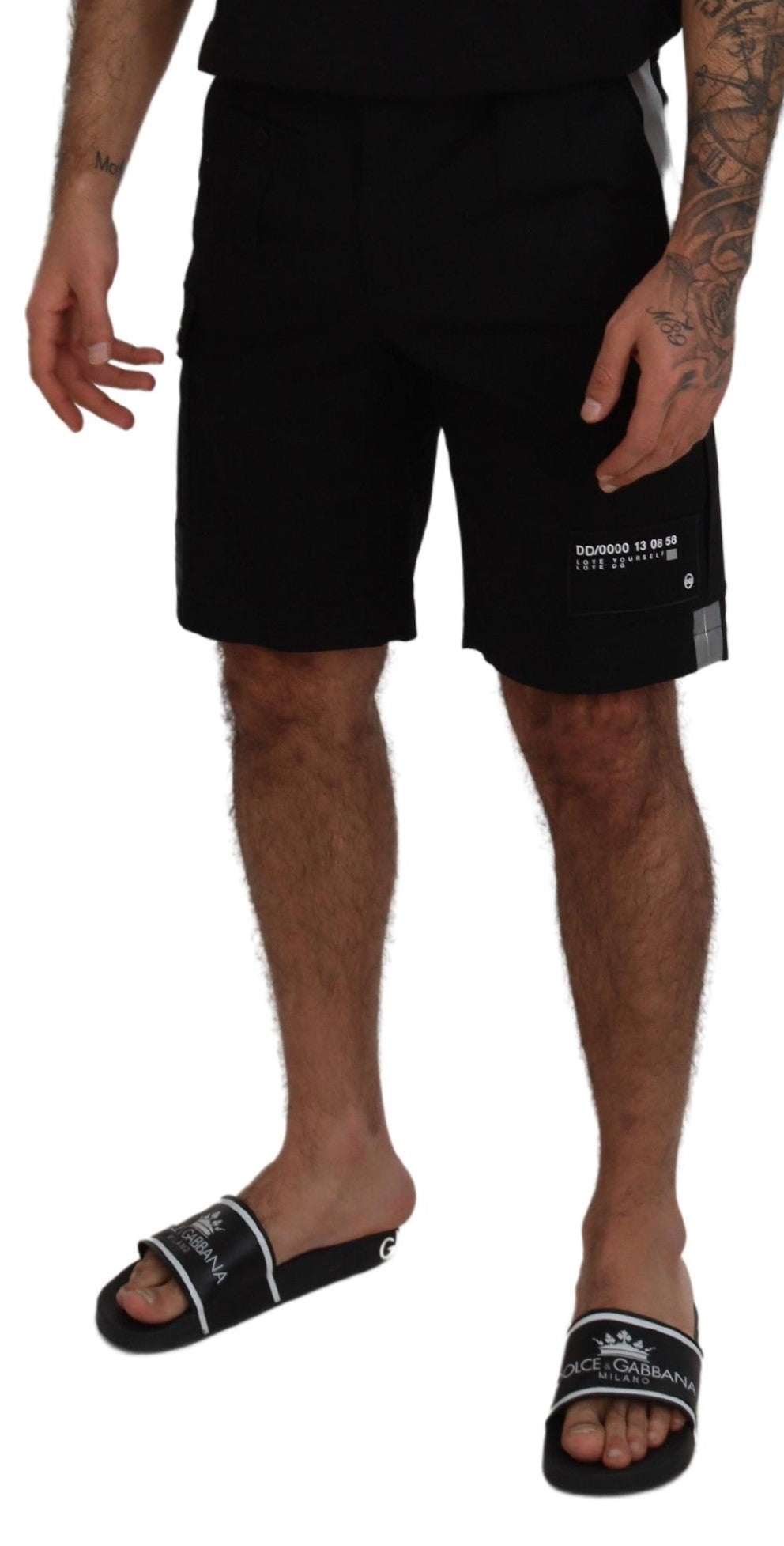 Dolce & Gabbana Black Bermuda Cargo Casual Shorts