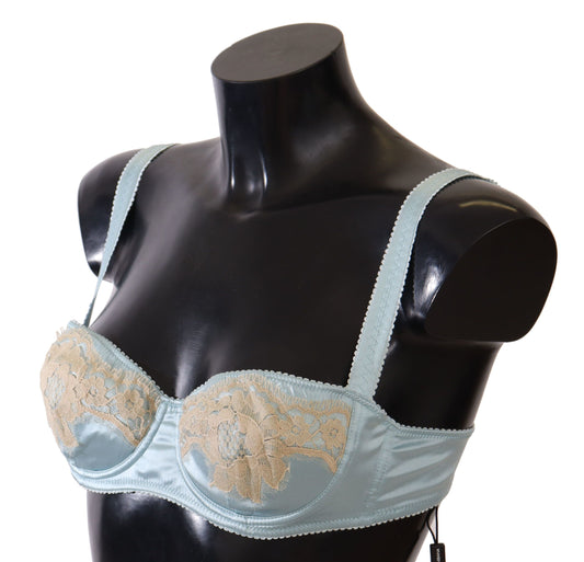 Dolce & Gabbana Light Blue Semi Pad Balconette Bra Underwear