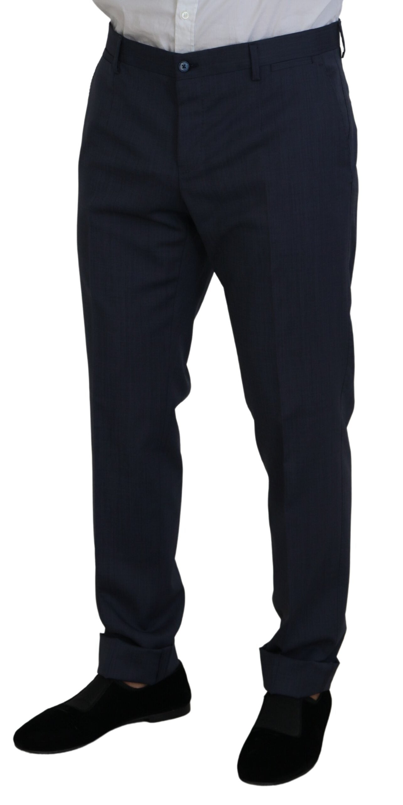 Dolce & Gabbana Blue Wool MARTINI 2 Piece Slim Fit Suit