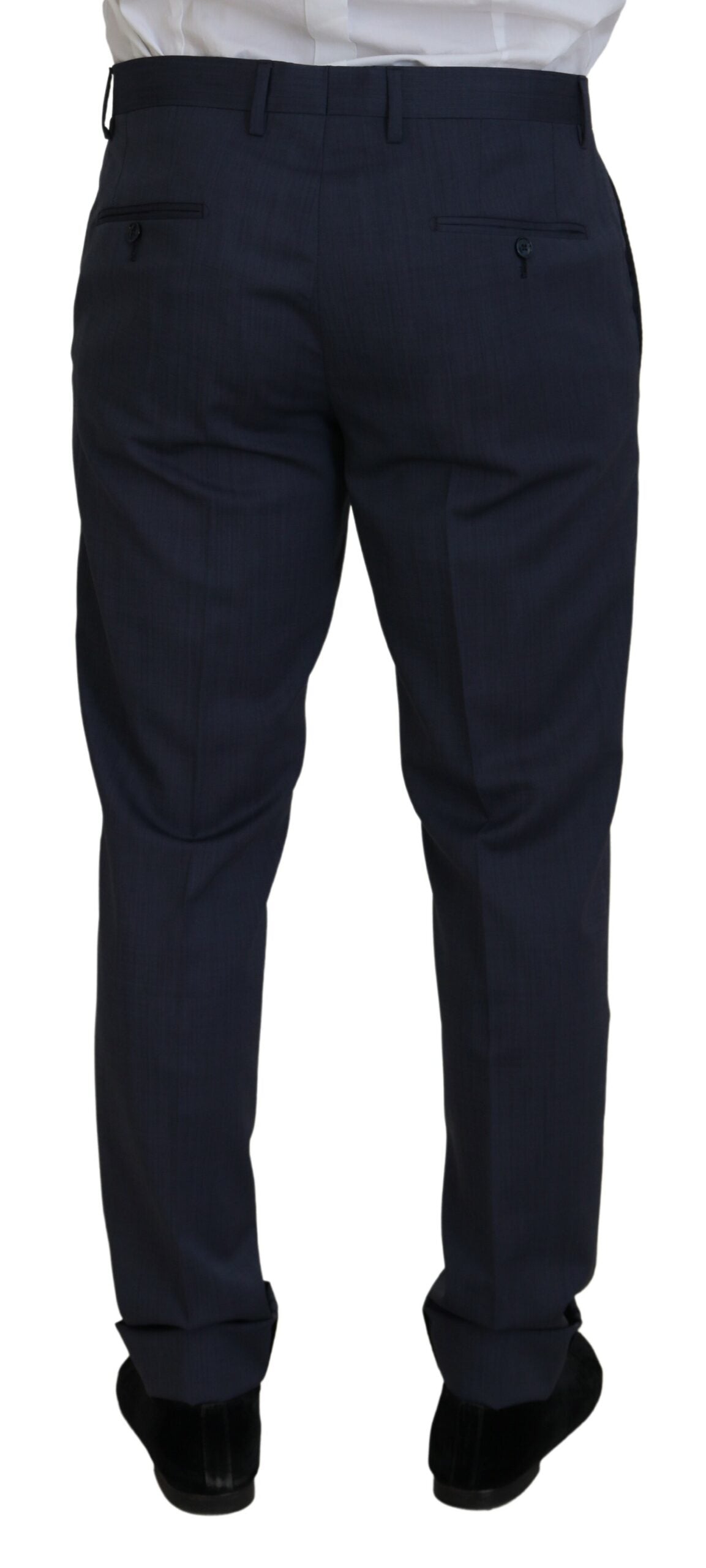 Dolce & Gabbana Blue Wool MARTINI 2 Piece Slim Fit Suit