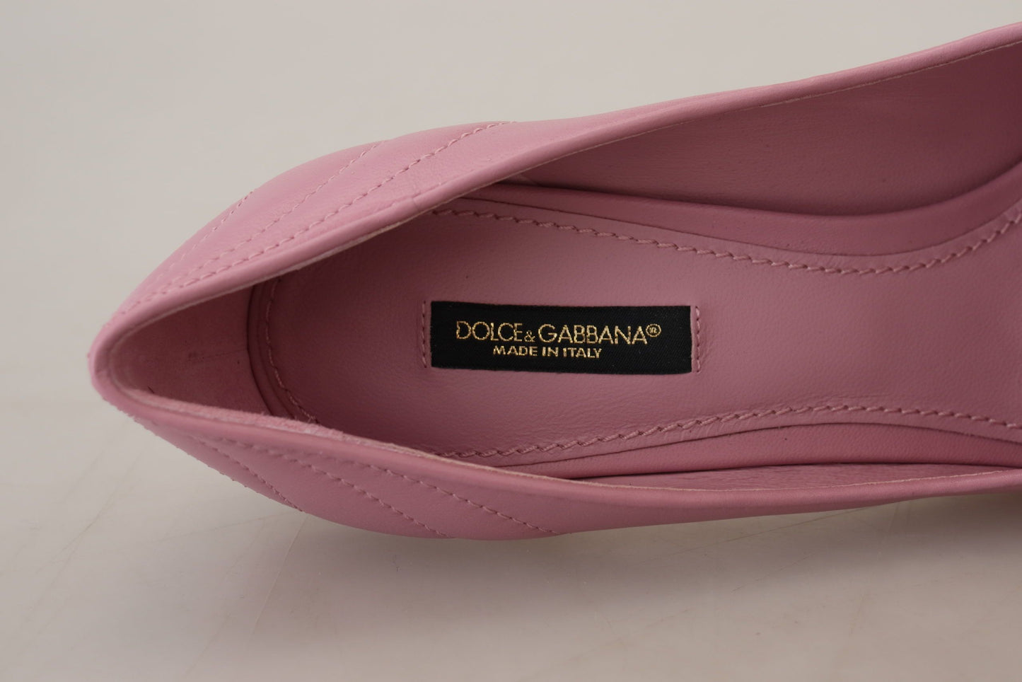 Dolce & Gabbana Devotion Leather Heels in Pink