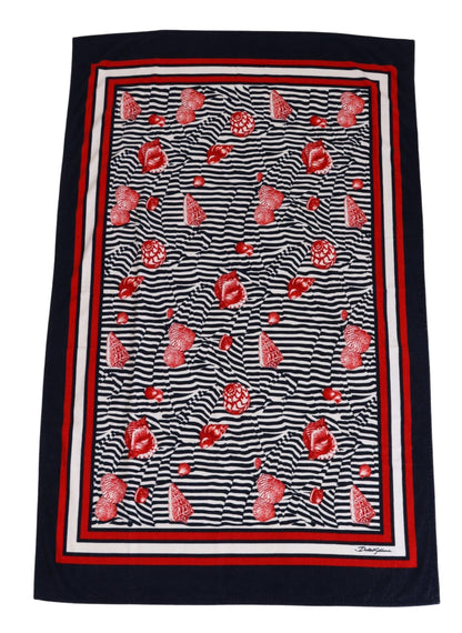 Dolce & Gabbana Seashell Print Cotton Beach Towel