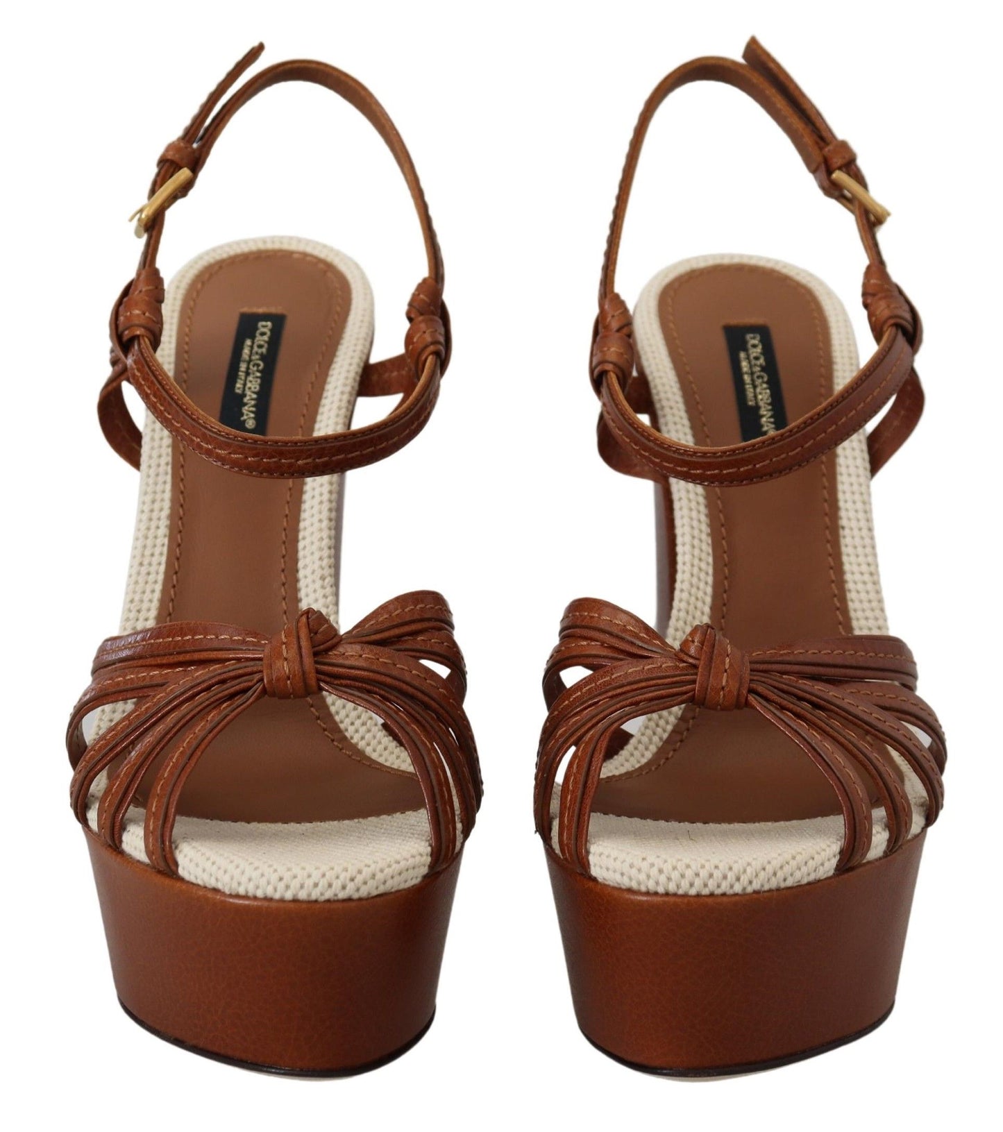 Dolce & Gabbana Elevate Your Style with Chic Leather Platform Sandals